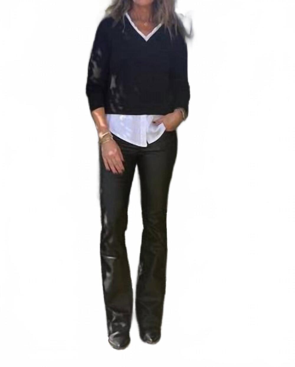 NEW FEMME FATALE lucy layered ruffle trim sweater in black